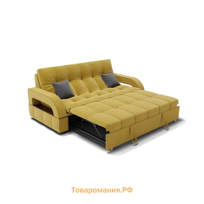 Прямой диван «Майами 1», механизм венеция, велюр, цвет селфи 08 / подушки 07