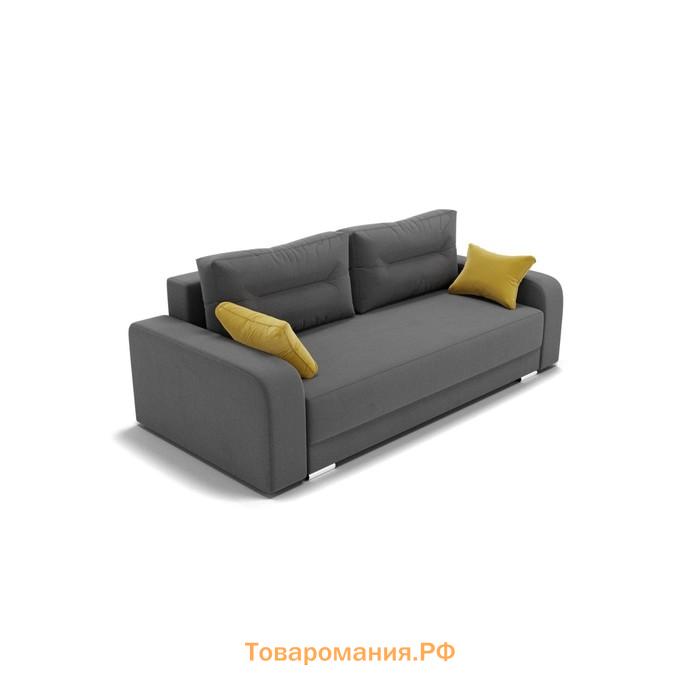Прямой диван «Модерн 1», механизм пантограф, велюр, цвет селфи 07 / подушки 08
