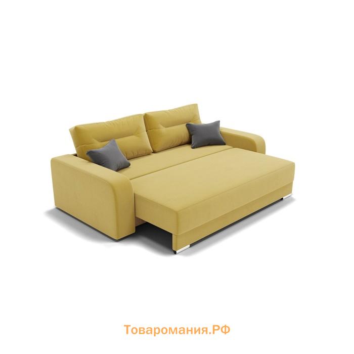 Прямой диван «Модерн 1», механизм пантограф, велюр, цвет селфи 08 / подушки 07