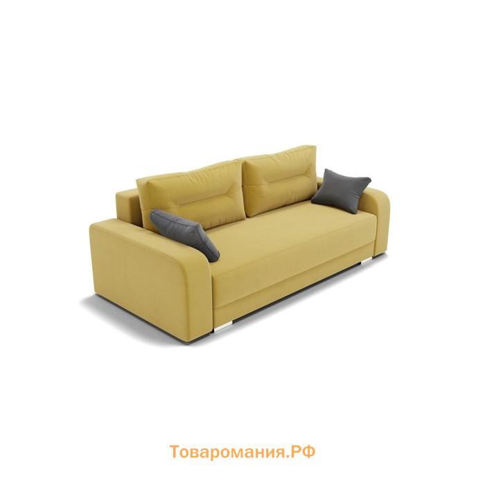 Прямой диван «Модерн 1», механизм пантограф, велюр, цвет селфи 08 / подушки 07