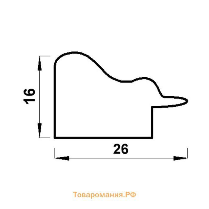 Фоторамка пластик "МИРАМ" 30х40 см, 642623-15, (пластиковый экран)