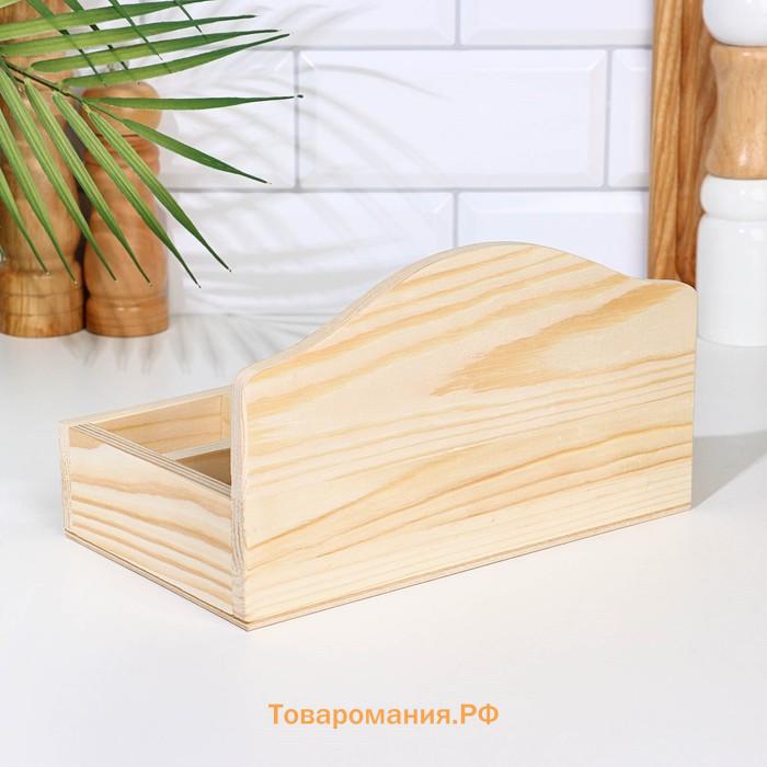 Подставка для чайных пакетиков, 6 отсеков, заготовка для творчества, 23.5×14×5 см