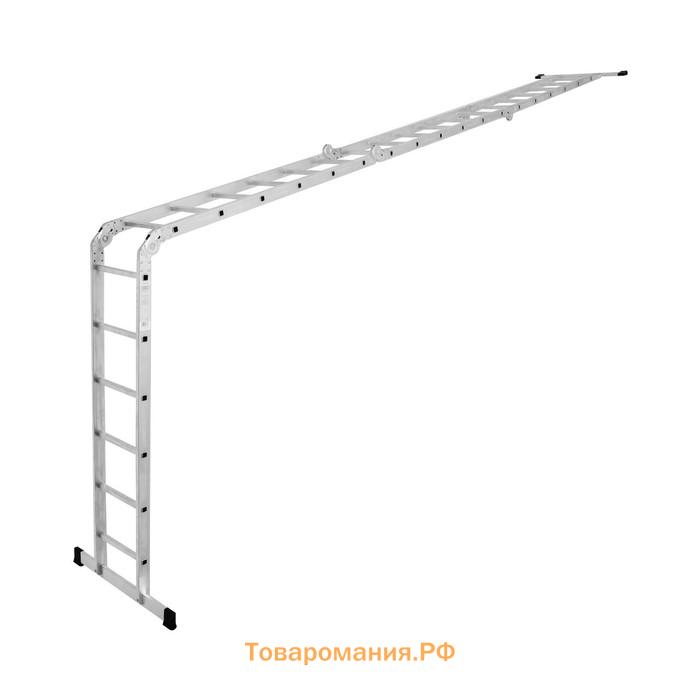 Лестница-трансформер ТУНДРА, алюминиевая, 4×6 ступени