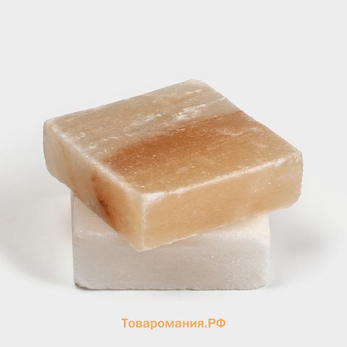 Кирпич из иранской горной соли, 10×10×3 см, микс