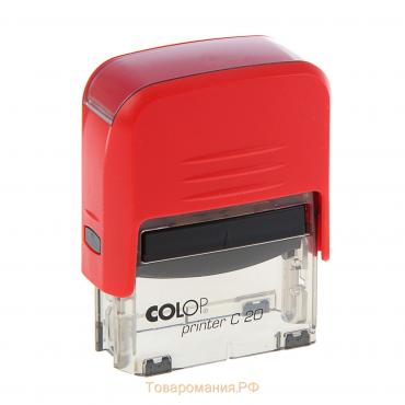 Оснастка для штампа автоматическая COLOP Printer Сompact 20, 38 x 14 мм, корпус красный