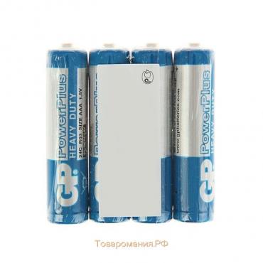 Батарейка солевая GP PowerPlus Heavy Duty, AAA, R03-4S, 1.5В, спайка, 4 шт.