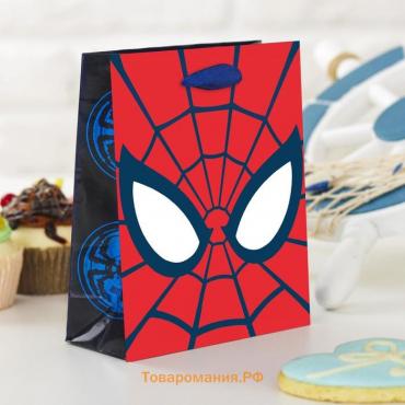 Пакет ламинированный вертикальный, 31 х 40 х 11 см "Ты- супергерой", Человек-паук
