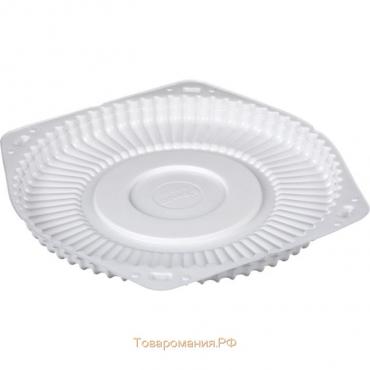 Контейнер для торта Т-245/1Д, круглый, цвет белый, размер 24 х 24 х 2 см