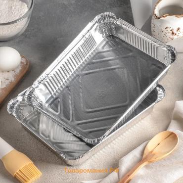 Формы для выпечки и запекания , набор 2 шт., 1.04 л, 22.5×18×4.5 см, фольга, серебристые