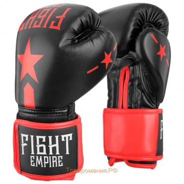 Перчатки боксёрские FIGHT EMPIRE, чёрно-красные, размер 12 oz