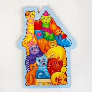 Головоломка «Коты», размер 28 × 20см, головоломка логическая