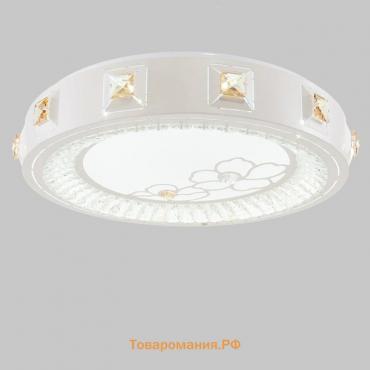 Люстра c ПДУ 661621 LED 90Вт 3 режима 3000-6000К диммер белый 50х50х9 см BayerLux