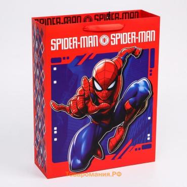 Пакет ламинат вертикальный "Spider-Man", Человек-паук, 31х40х11 см