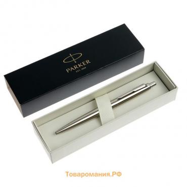 Ручка шариковая Parker Jotter XL Monochrome Stainless Steel CT , корпус из нержавеющей стали серебристый, синие чернила