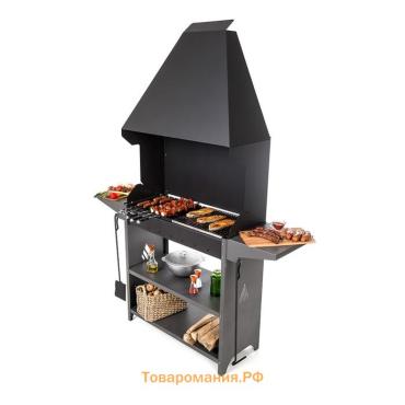 Мангал Professional Standart Zont PSZ3000, 158.2×41.2×207.9 см, 3 мм, полки, с крышей