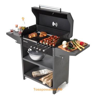 Мангал Family Standart BBQ FSB2000, 133.2×44.1×96.6 см, 2 мм, крышка, боковые полки