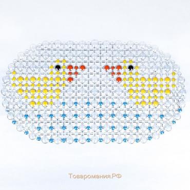 Коврик противоскользящий в ванну на присосках «Влюблённые уточки», 35×65 см