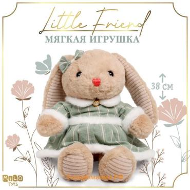 Мягкая игрушка Little Friend, заяйка в зеленом платье, 23 см